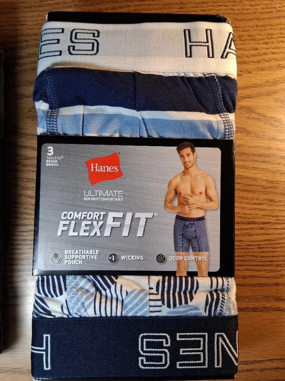 Hanes Boxer Briefs Large 2 packs of 3 Comfort Flex Fit Tagless Underwear